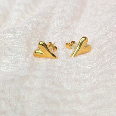 Bold Heart Ear Studs