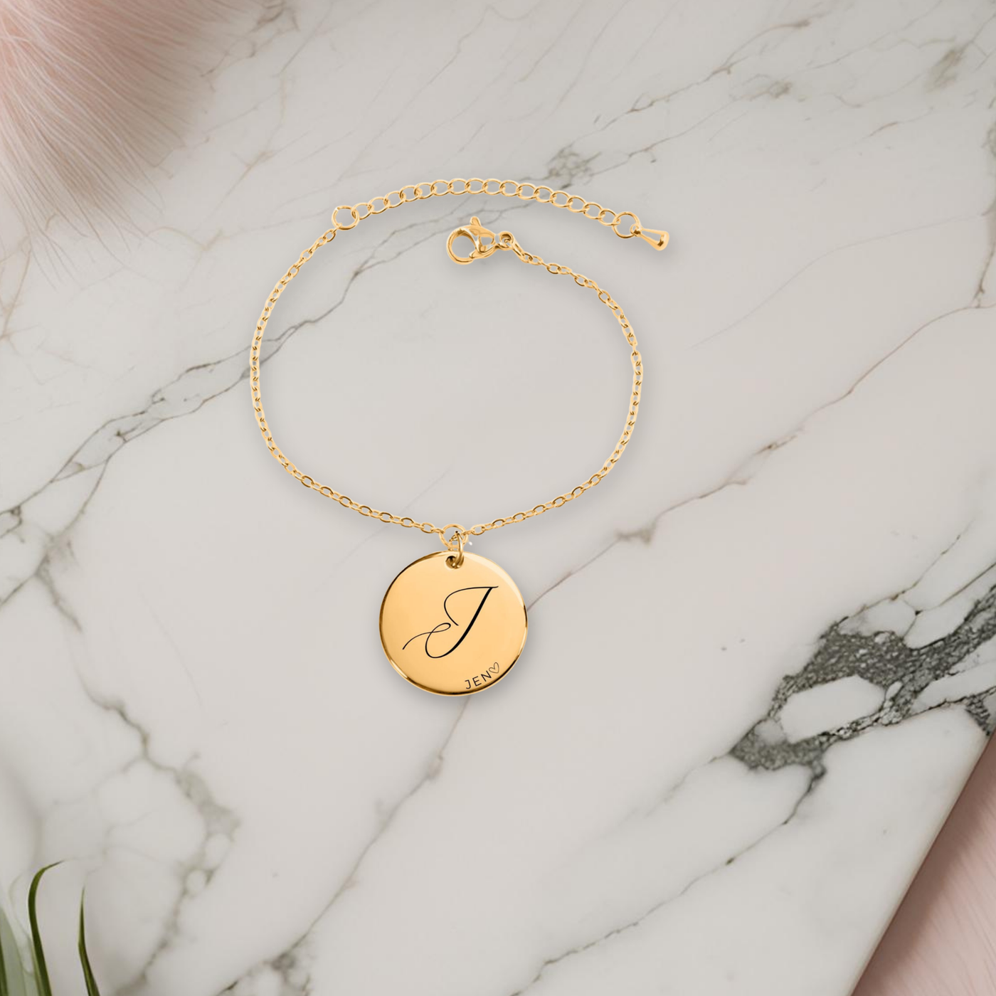 Heartfelt Initial and Name Bracelet