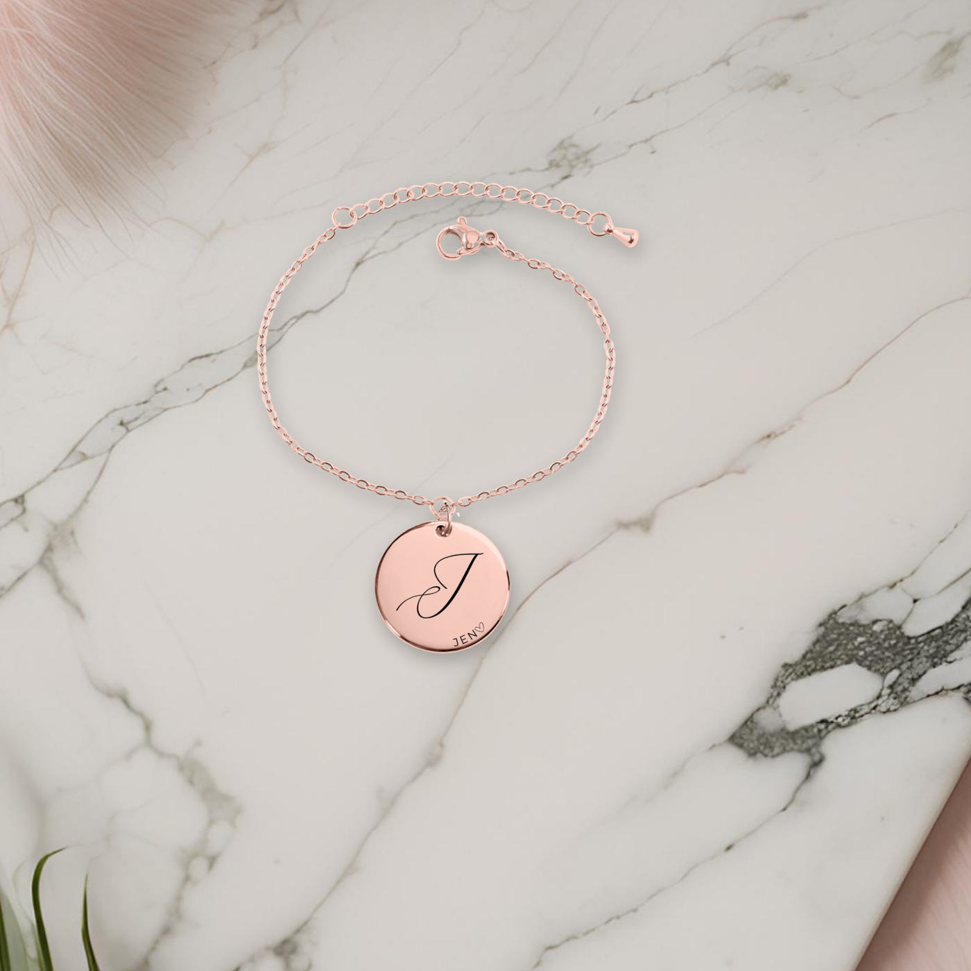 Heartfelt Initial and Name Bracelet