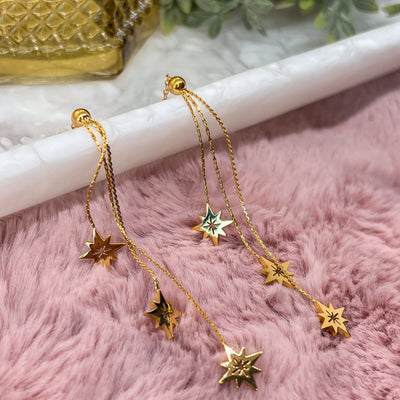 Eight Awn Star Tassle Earrings Elisse Treasures