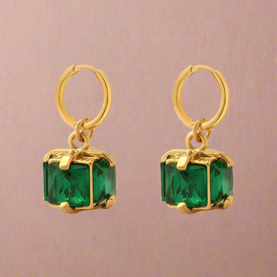 Emerald Aura Congo Closure Earrings Elisse Treasures