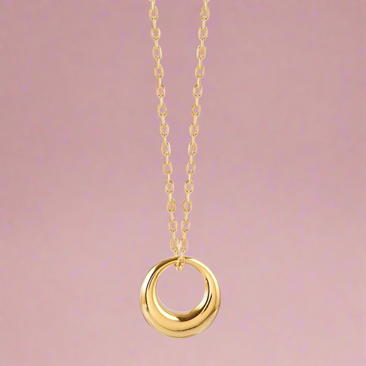 Gilded Halo Pendant Necklace Elisse Treasures