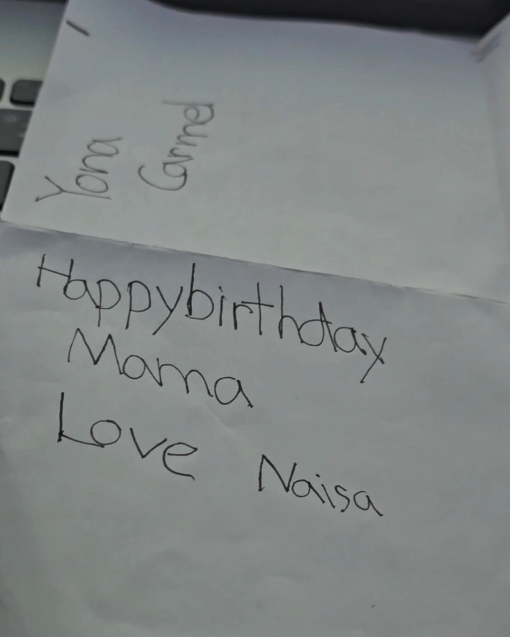 Handwriting on paper