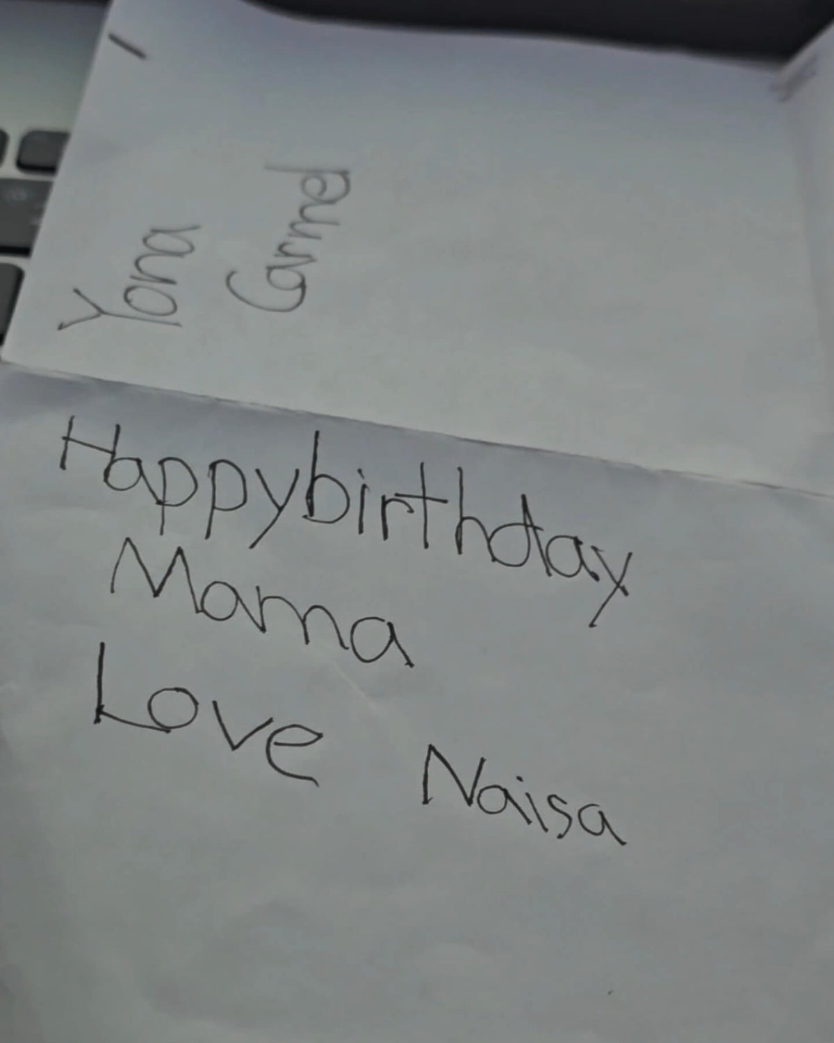 Handwriting on paper