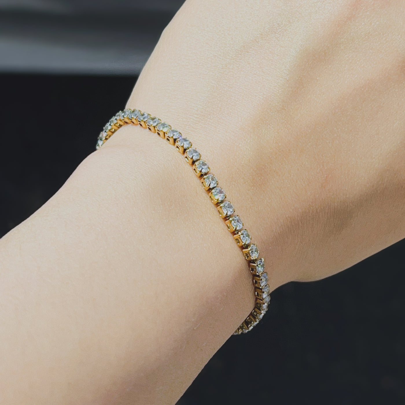 Zircon Tennis Stretch Bracelet