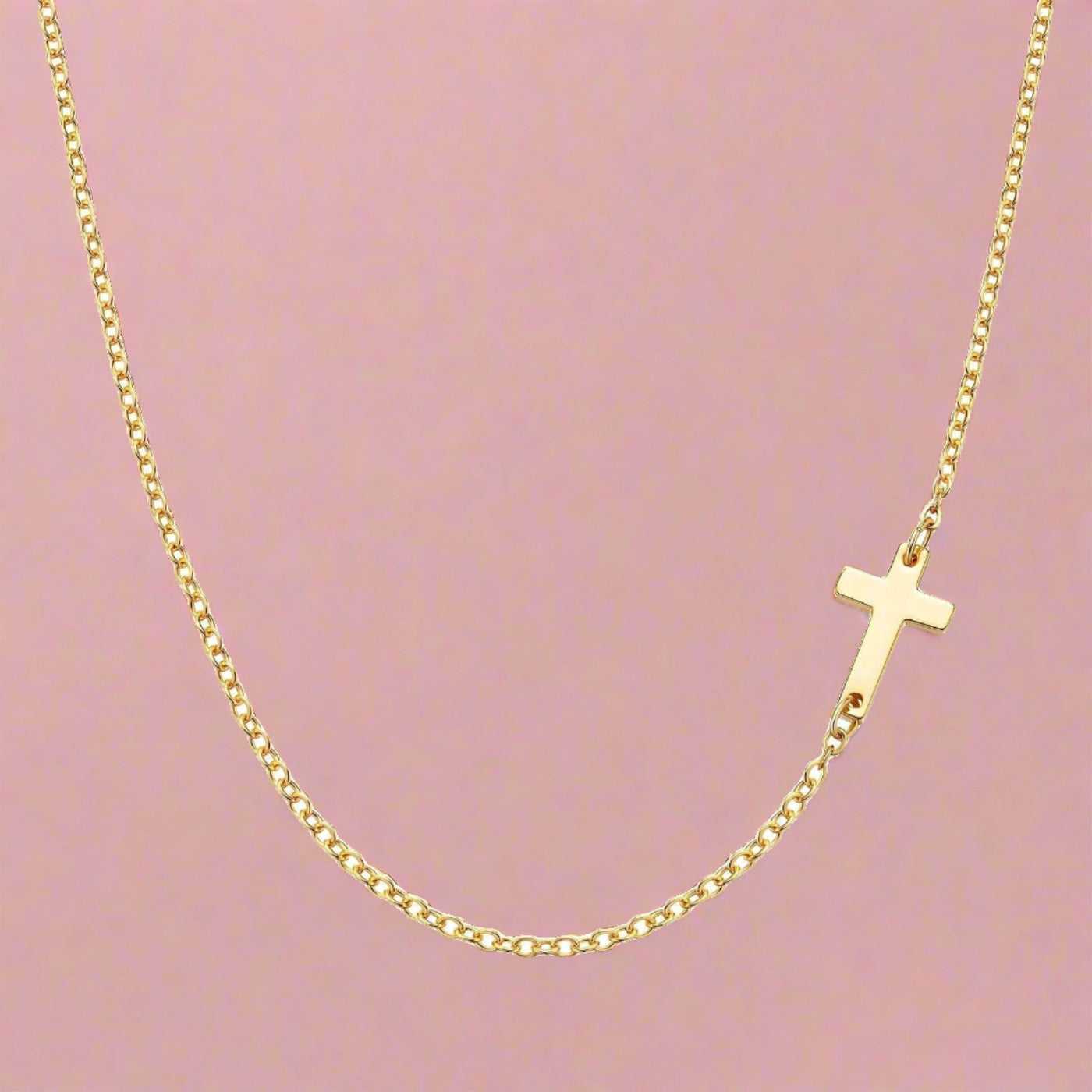 Side Cross Necklace Elisse Treasures