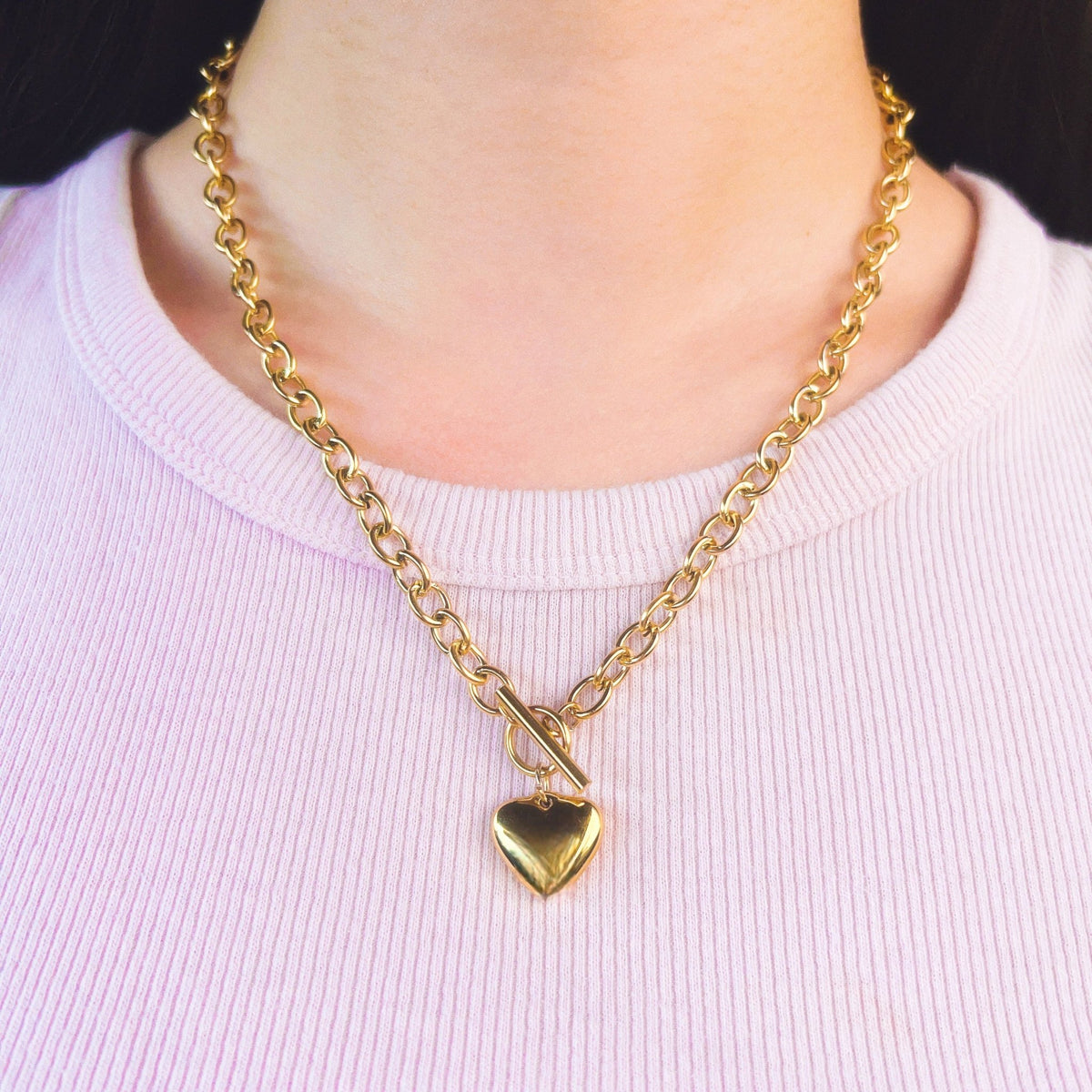 Aurora Heart Link Necklace - Elisse Treasures - Necklaces - Elisse Treasures