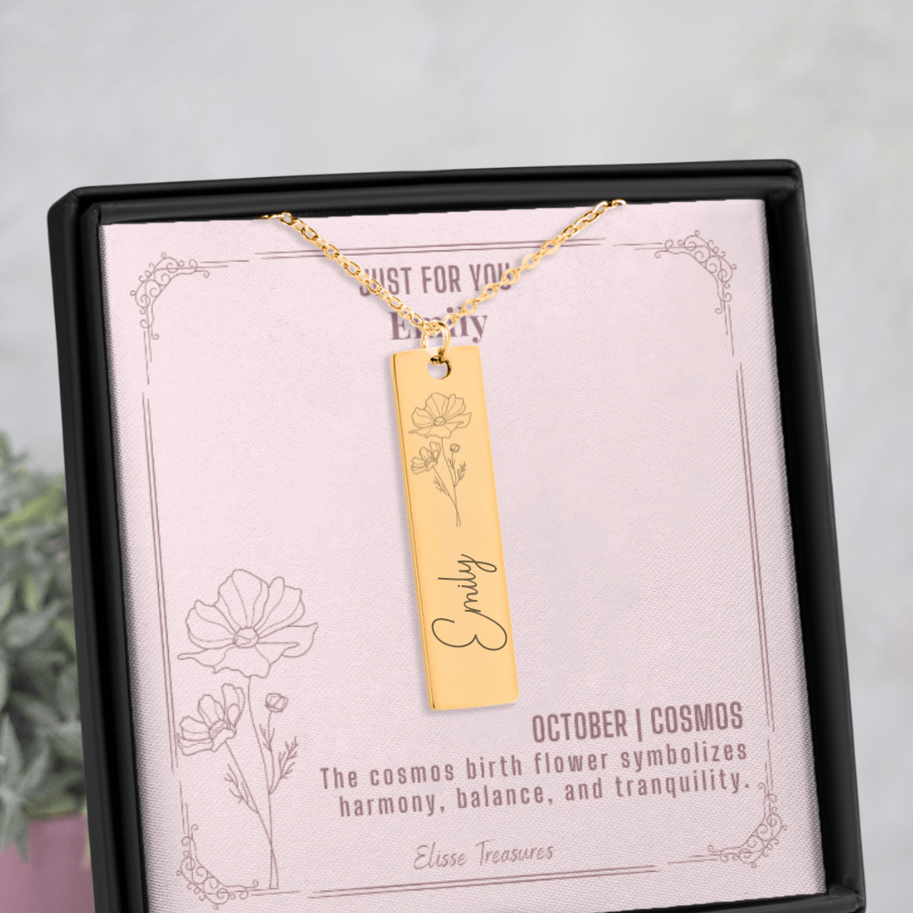 Birth Flower Necklace - October - Elisse Treasures - Necklaces - Elisse Treasures