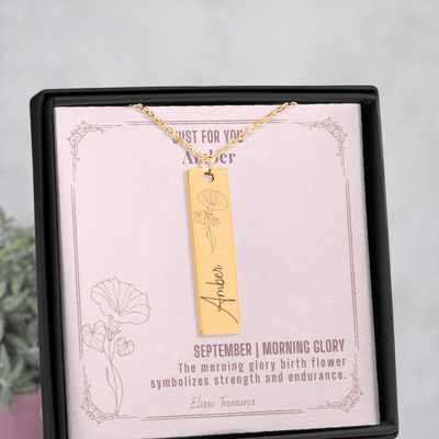 Birth Flower Necklace - September - Elisse Treasures - Necklaces - Elisse Treasures