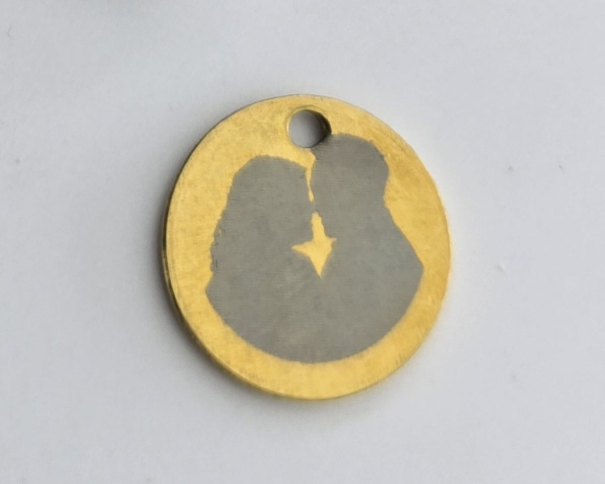 Custom Silhouette Engraved Necklace