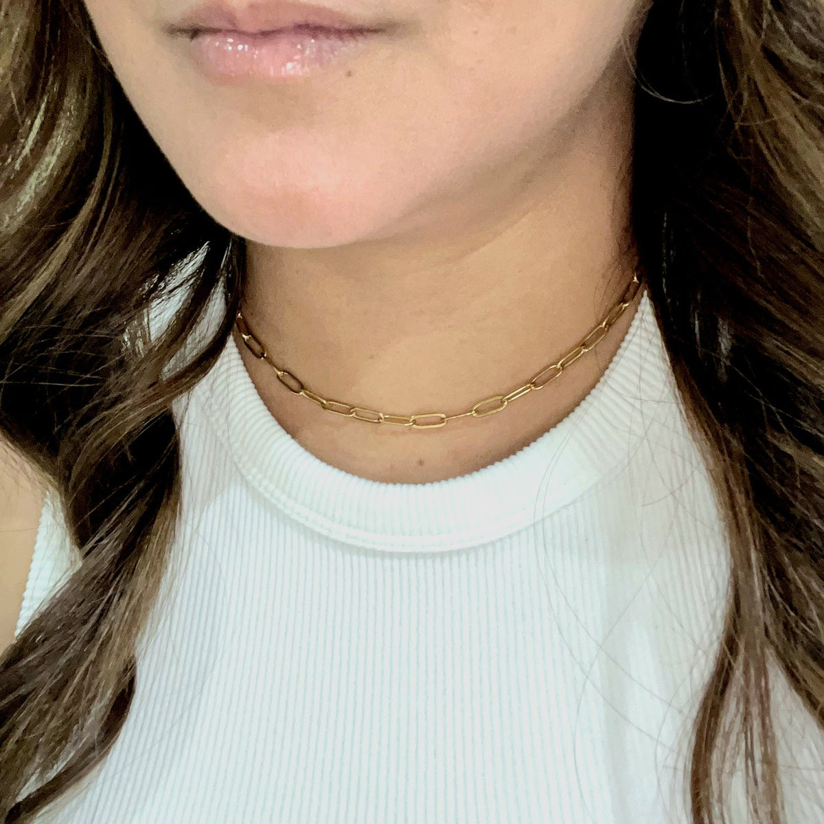 Golden Elegance Paperclip Chain Necklace - Elisse Treasures - Necklaces - Elisse Treasures