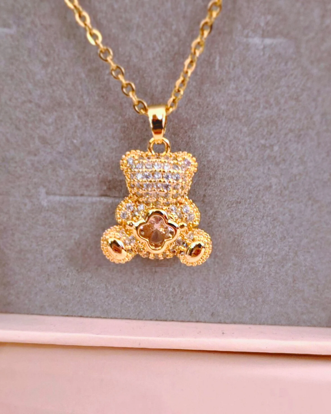 BellaLuxe Bear Pendant Necklace