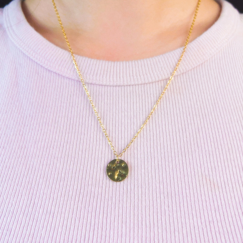 Hammered Moon Necklace - Elisse Treasures - Jewelry - Elisse Treasures