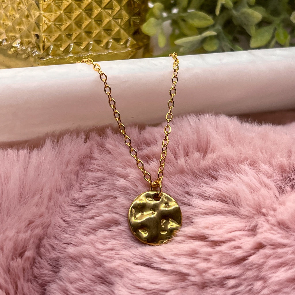Hammered Moon Necklace - Elisse Treasures - Jewelry - Elisse Treasures