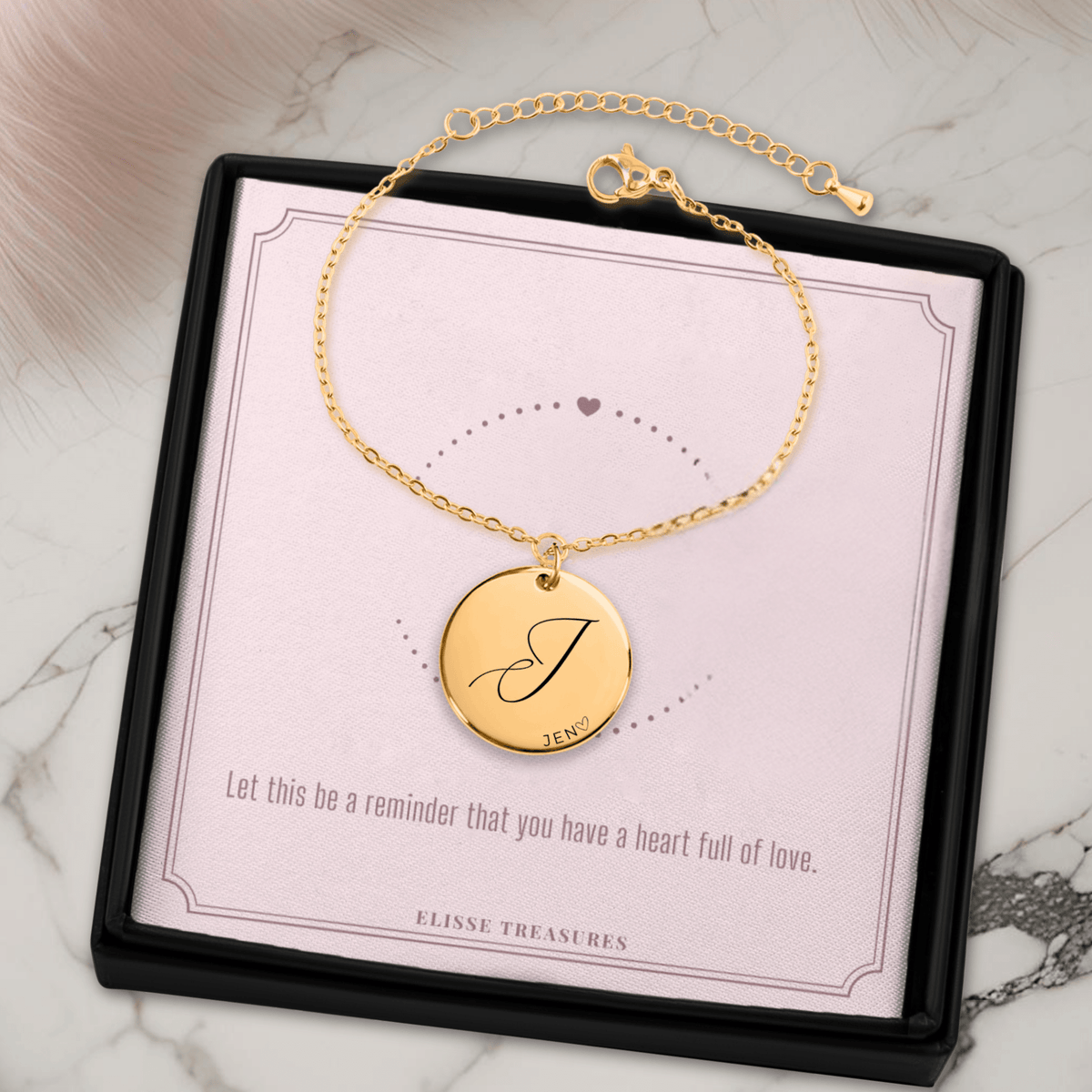 Heartfelt Initial and Name Bracelet - Elisse Treasures - Necklaces - Elisse Treasures