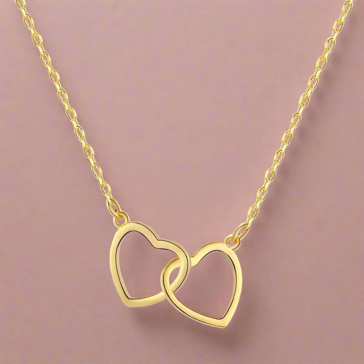 Interlocking Hearts Necklace - Elisse Treasures - Necklaces - Elisse Treasures