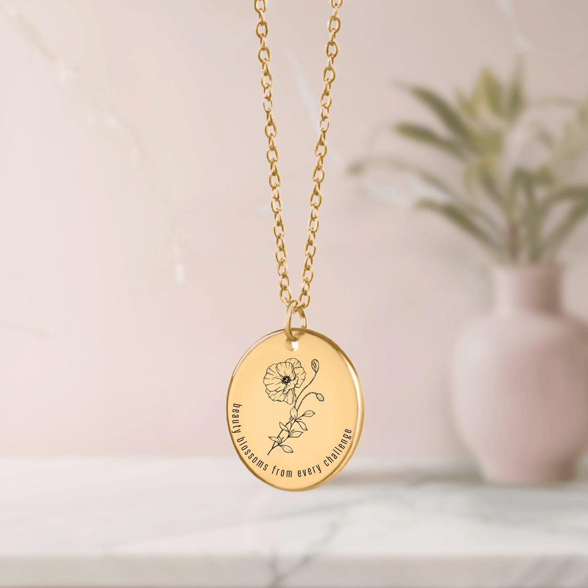 Poppy of Resilience Necklace - Elisse Treasures - Necklaces - Elisse Treasures
