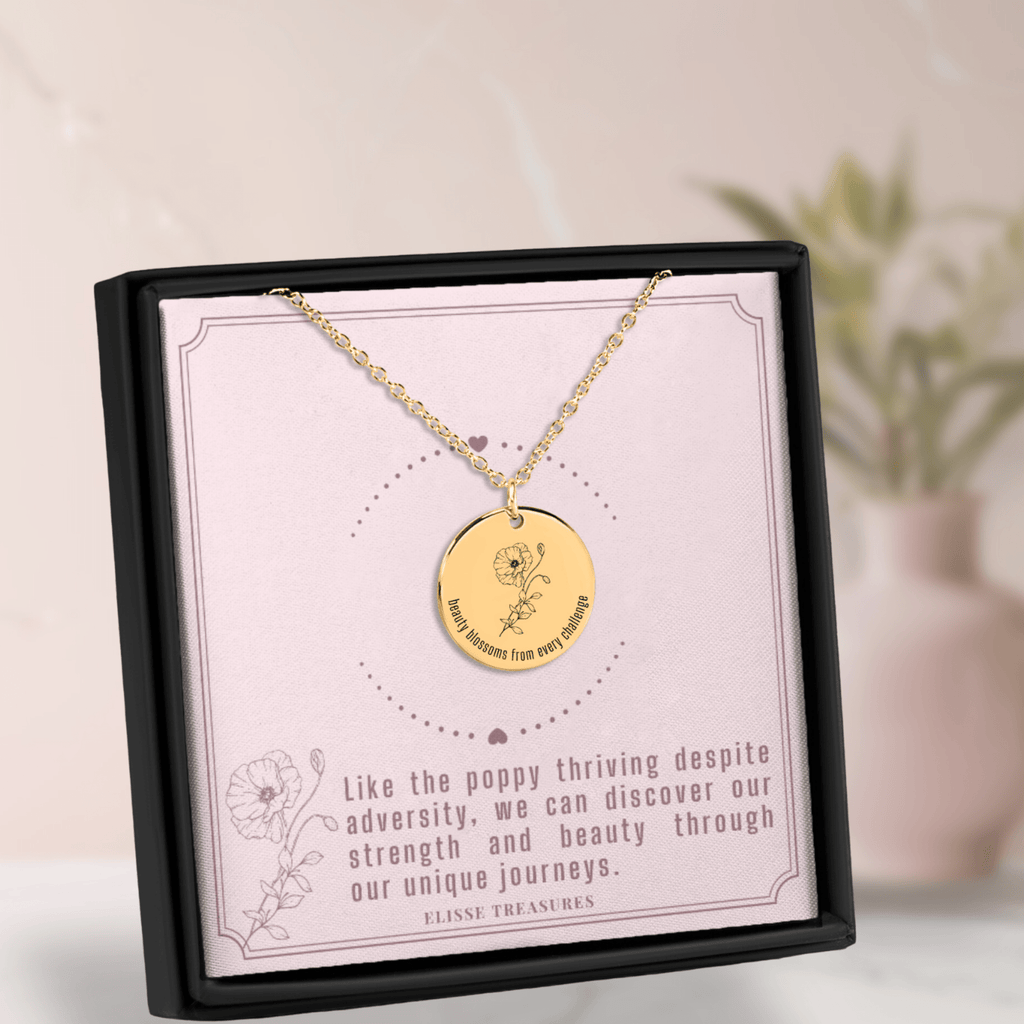 Poppy of Resilience Necklace - Elisse Treasures - Necklaces - Elisse Treasures