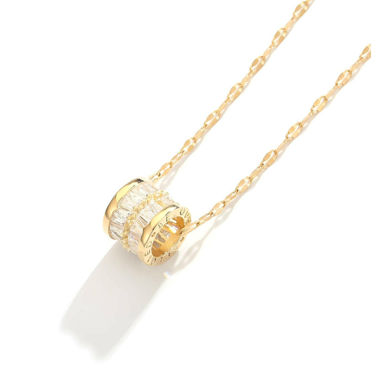 Radiant Baguette Barrel Necklace - Elisse Treasures - Necklaces - Elisse Treasures