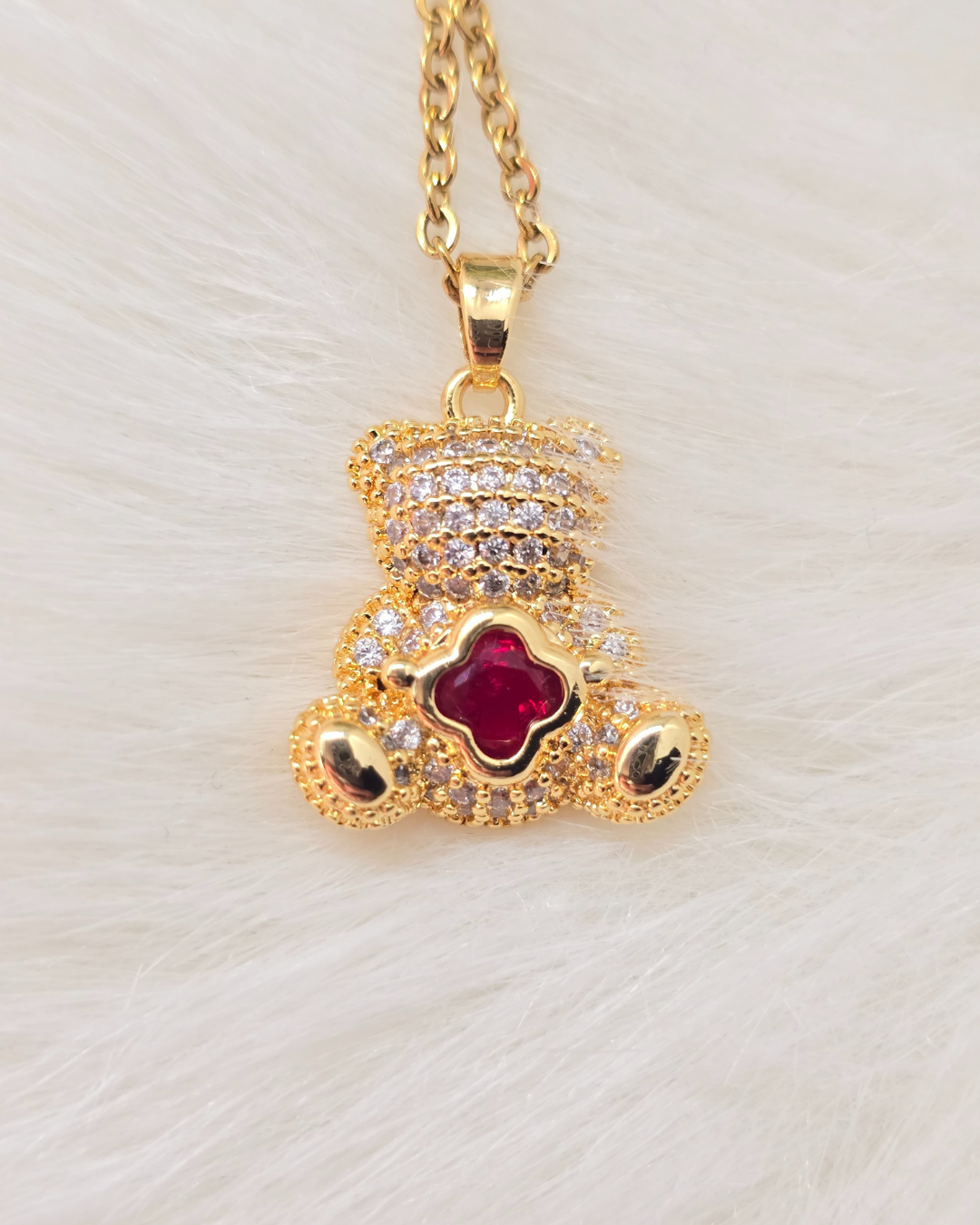 BellaLuxe Bear Pendant Necklace