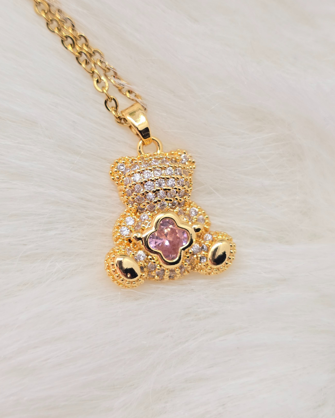 BellaLuxe Bear Pendant Necklace