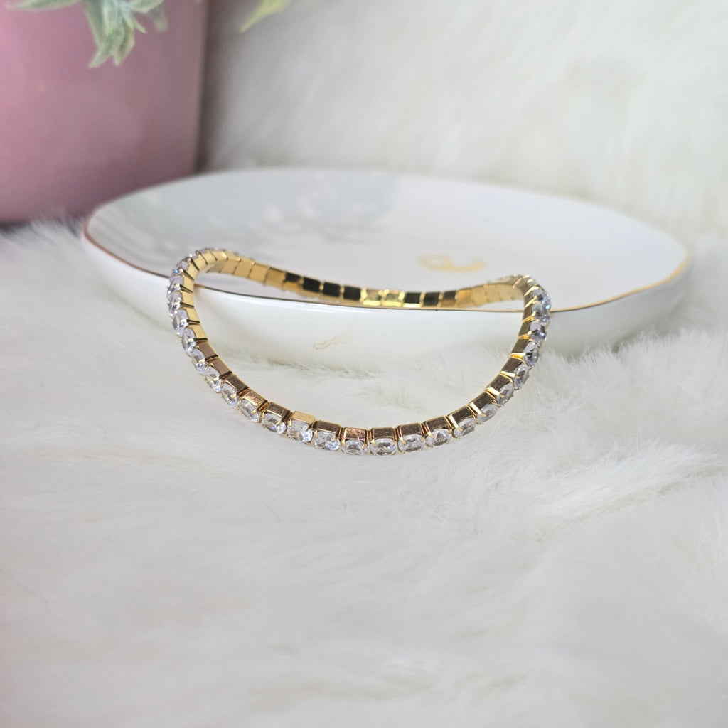 Zircon Tennis Stretch Bracelet - Elisse Treasures - Jewelry - Elisse Treasures